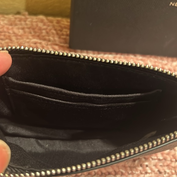 Coach wristlet wallet black smoke Metallic Navy, NWT - Picture 7 of 10